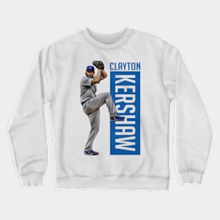 Clayton Kershaw Los Angeles D Outline Crewneck Sweatshirt